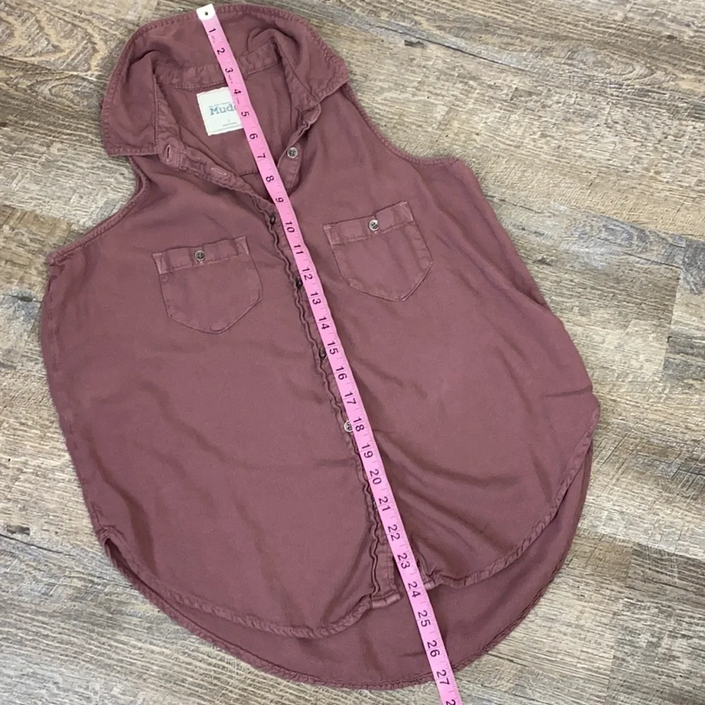 MUDD Purple Button Up Tank Small - Picture 7 of 10